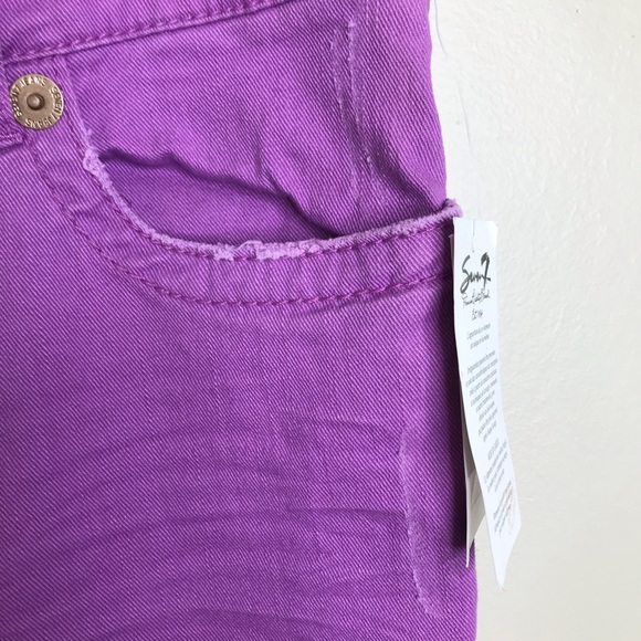 7 FOR ALL MANKIND Jeans Rosebud Purple Distressed - Picture 6 of 15